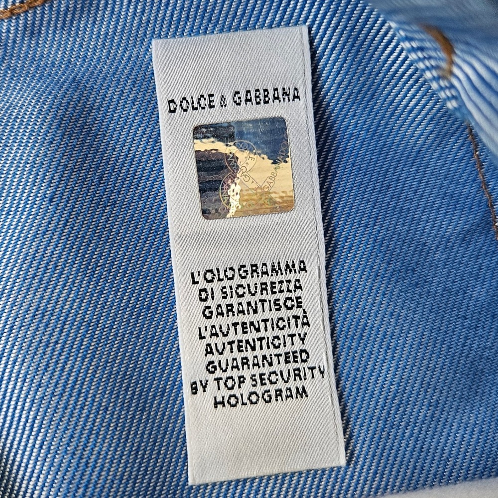 D&G Dolce & Gabbana Jeans Made in Italy Blue Denim Straight Leg Women's Size 29 - Picture 13 of 13